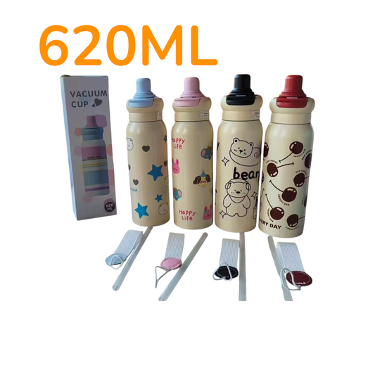 Botella Con Pico De Acero Inoxidable Diseño Infantil 620ML SW-1010