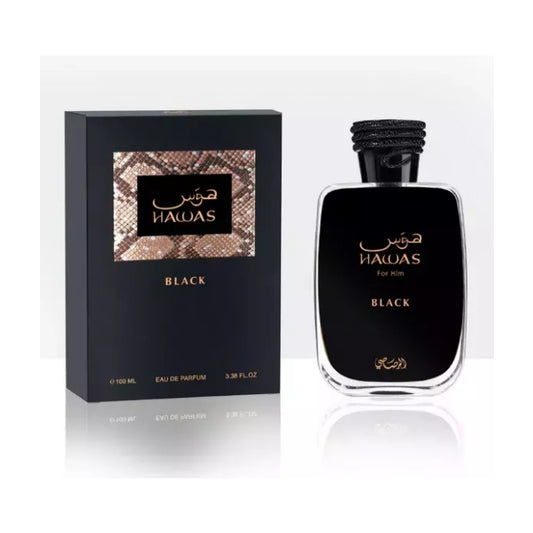 Perfume Árabe 100ML Hawas Black Negro 1033