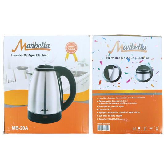 Pava Eléctrica Acero Inoxidable 2Lt 1500W MB-20A
