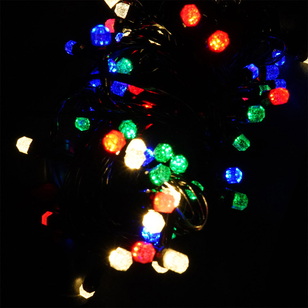 Guirnalda 100 Luces Led Navideña Cable Negra 9M Multicolor Enchufe SDD-58-7