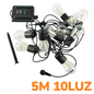 Guirnalda Con Luz 10 Lamparas 5M Calida Uso Solar SF-2506