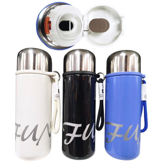 Botella Termica Acero Inoxidable 500ML Con Tirita Diseño Liso FUN 4067