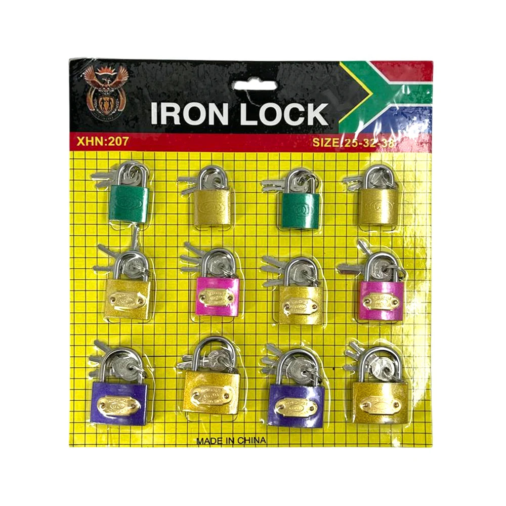 Kit de 16 Candados Mini Metal Con 3 Llaves 4x2.5x3CM 207