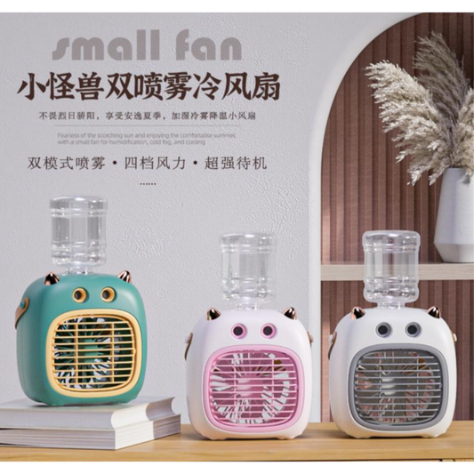 Ventilador Portátil Recargable USB Con Humidificador A Viento Frío FC-6624