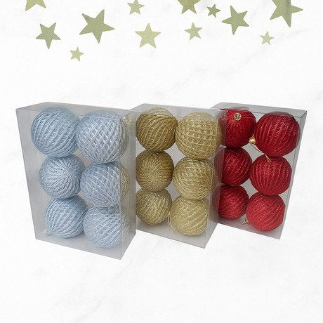 Cajita De 6 PCS Bolas Navideñas Con 7CM Color 4956383