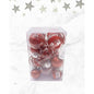 Cajita De 22 PCS Bolas Navideñas Con 7/6/5CM Surtida Roja 4956320