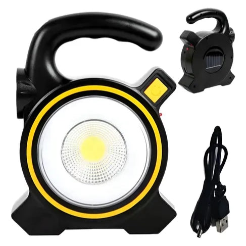 Linterna Solar O Recargable USB Con Lámpara 2en1 Y Manija OA-IL529