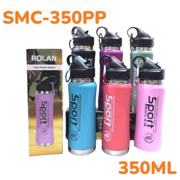 Botella Termica Deportiva Acero 350ML Con Sorbete Rolan SMC-350PP