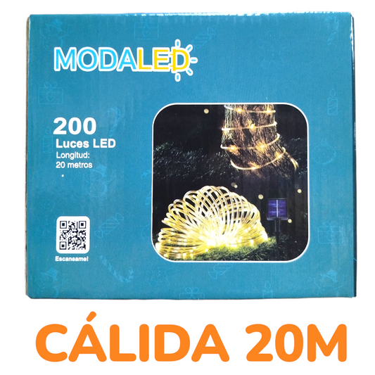 Manguera Luces Led Exterior 20M Enchufe Cálido Solar  TR2513
