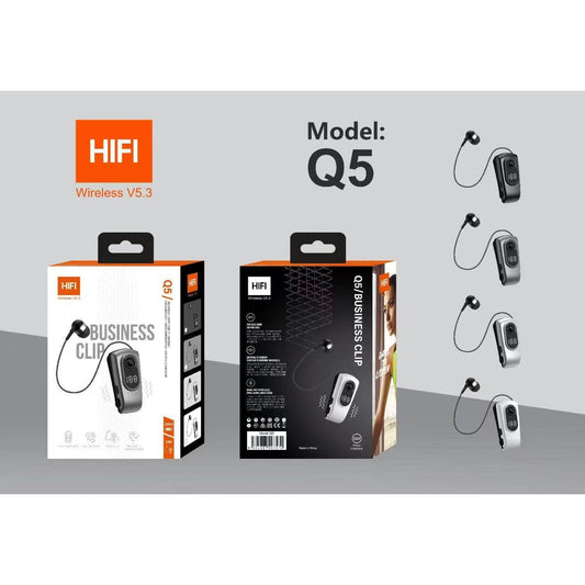 Auricular Inalámbrico Bluetooth Recargable USB Portátil Aux Q5