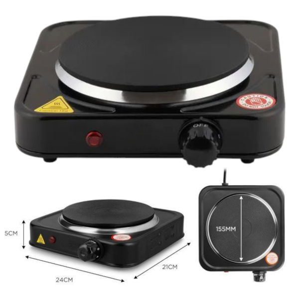 Anafe Eléctrico Sin Gas 1000W A Enchufe Exxtra Tech C201A