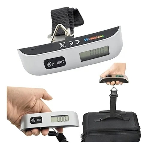 Balanza De Viaje Equipaje Valija Bolso Digital 50 KG Sin Pila EX0098