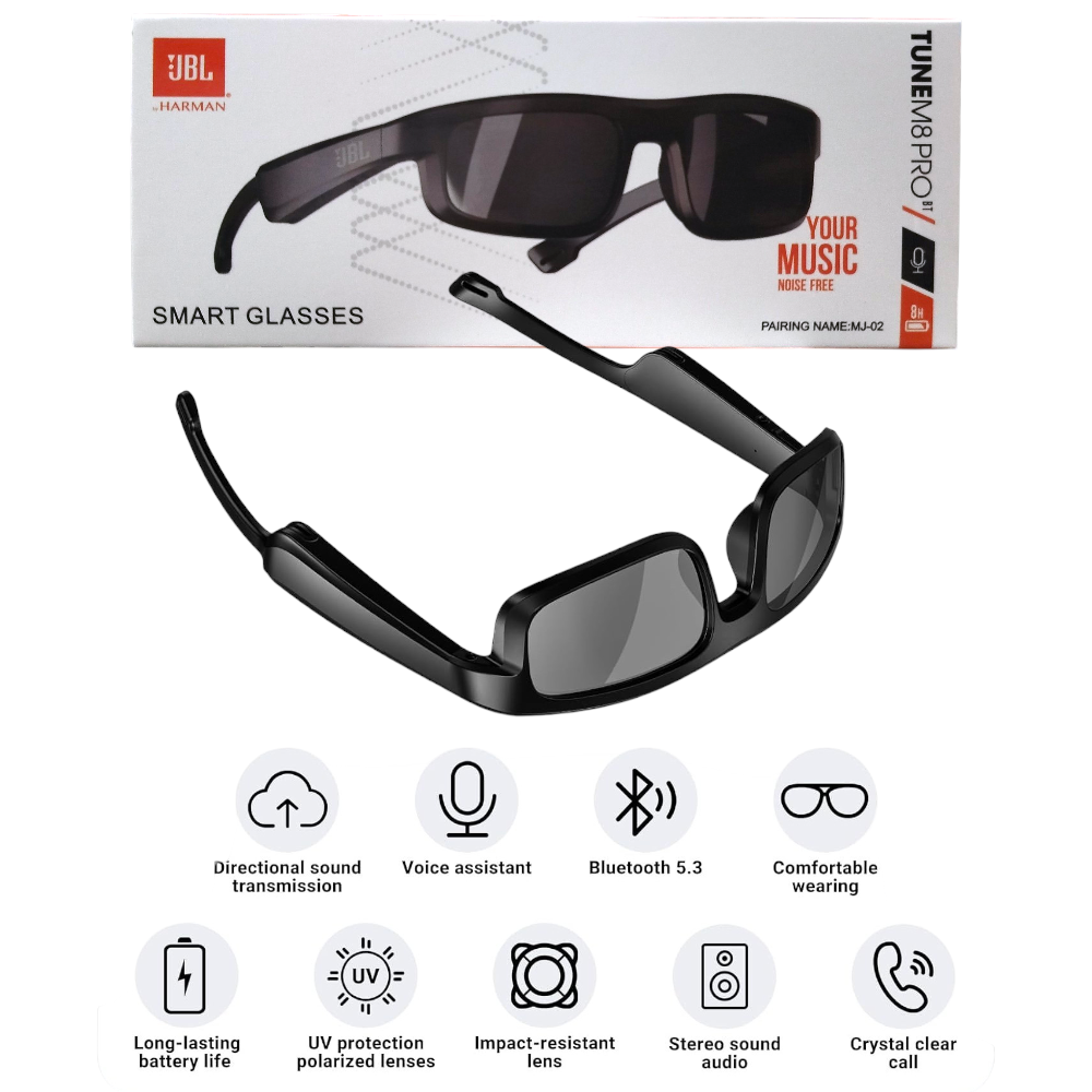 Auricular Inalámbrico Bluetooth Con Lente Solar Recargable USB M8Pro JBL