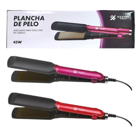 Plancha De Pelo 220 Grados 45W Enchufe ExxtraTech NHS-876