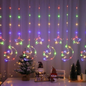 Cortinas De Luces Led Con 5 Estrella Y 5 Luna Multicolor Enchufe 3M*50CM C-91006