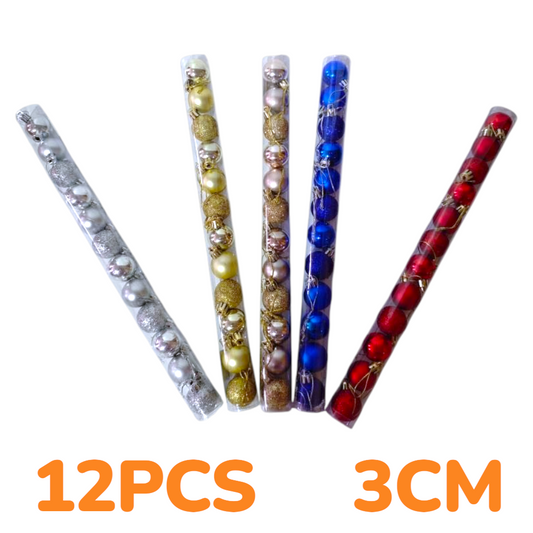 Bolas Navideñas Adorno 3CM Con 12 Piezas ZY312