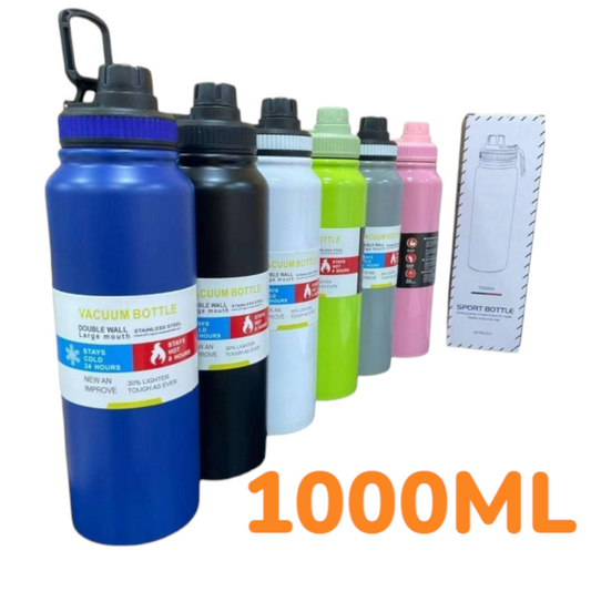 Botella Térmica Acero Inoxidable Deportiva 1000ML Liso IN130