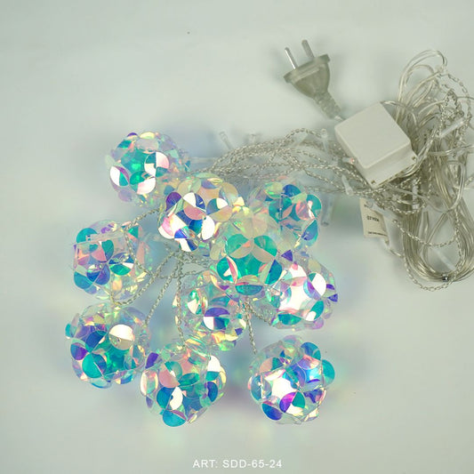 Cortina Led 3Mx60CM 10 Tiras Bola Flor Multicolor Enchufe SDD-65-24