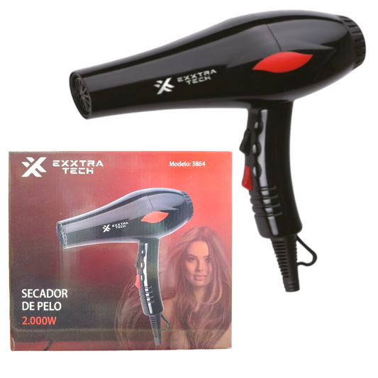 Secador De Pelo Enchufe 2000W 3+2 Ajustes Exxtra Tech 3864