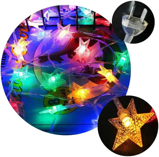 Guirnalda 28 Luces Led Navideña Bolita Transparente 3M Color Enchufe 0455