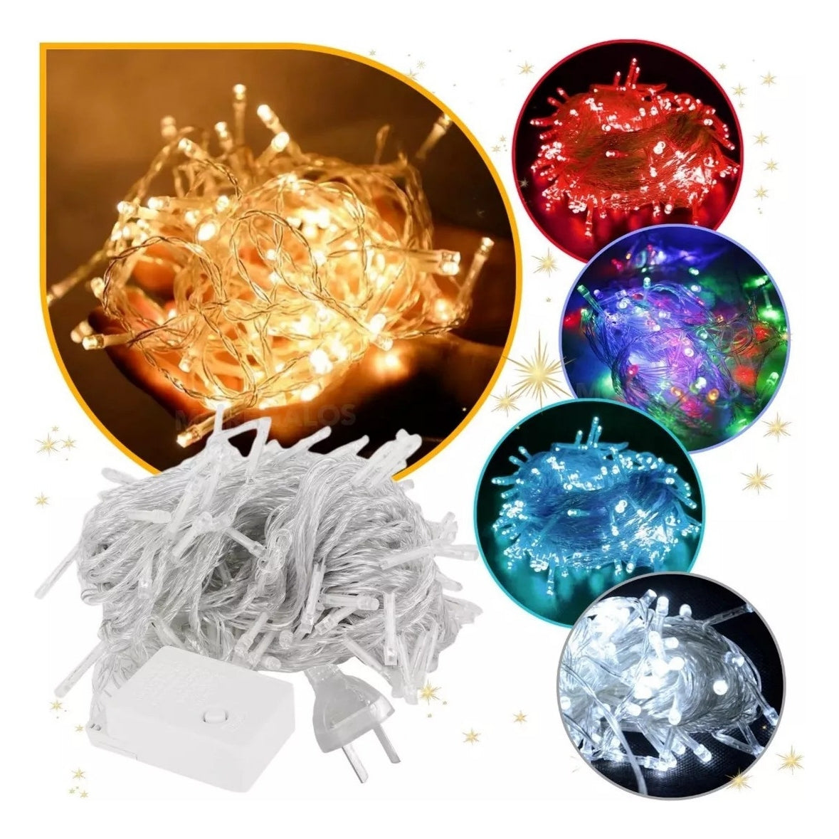 Guirnalda Tira Luz Led 100 Luces 5M Enchufe 220V X649-651