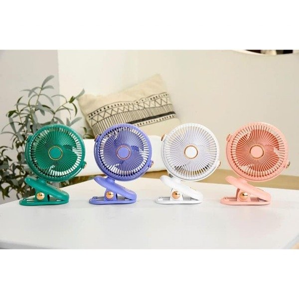 Ventilador Mini Portátil Recargable USB Giratorio Con Brocha De Mesa YS-2302