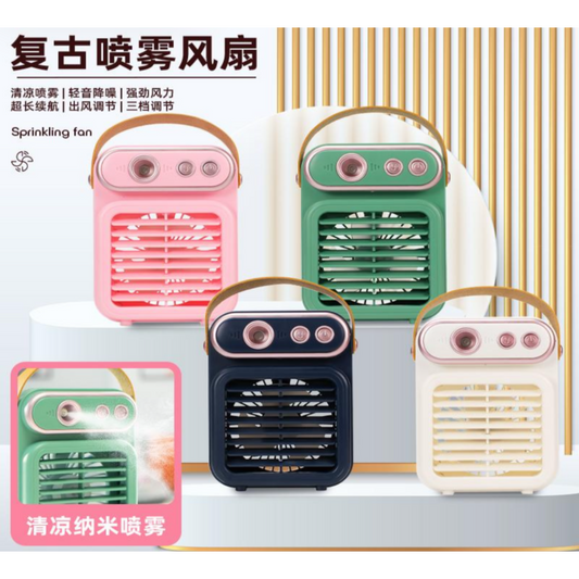 Ventilador Portátil Recargable USB Con Humidificador A Viento Frío SM878