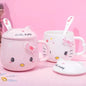 Tazón Mug Hello Kitty Con Tapa Y Cuchara 350ML CUP-003