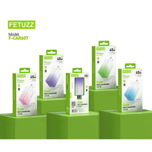 Cargador Cabezal USB Y TipoC GaN Carga Rápida 45W CAR607