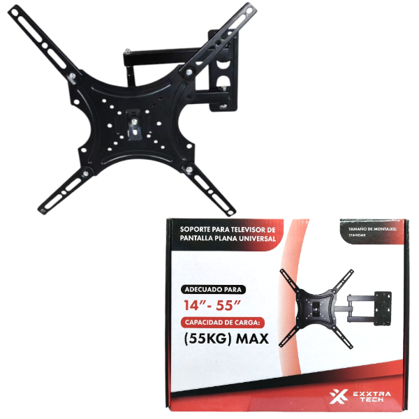 Soporte Tv Led 55kg 1 Brazo 14 A 55 Pulgadas Girar hasta 180 Grados EX0033
