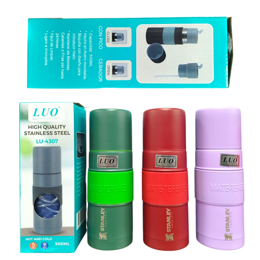 Matelisto Autocebante Acero Inoxidable 500ML Con Sorbete Stanley LU-4307