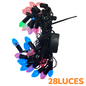 Guirnalda 28 Luces Led Navideña Piñas 3M Cable Negra Multicolor Enchufe C-91021