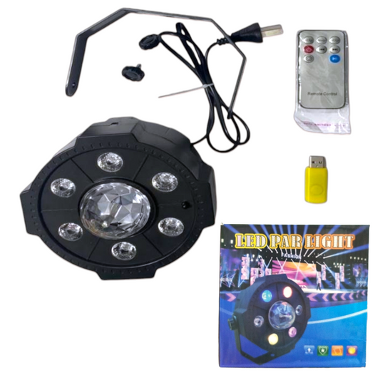 Luz Proton 6 Led RGB Con Control Remoto Y Parlante Inalámbrico Enchufe USB S-4283-3