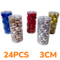 Bolas Navideñas Adorno 3CM Con 24 Piezas ZY324
