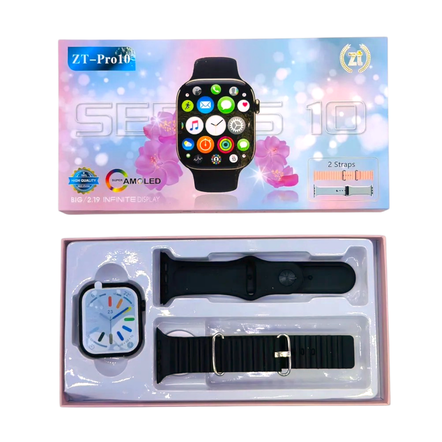 Reloj Smart Watch 2 Mallas Recargable USB ZT-Pro10