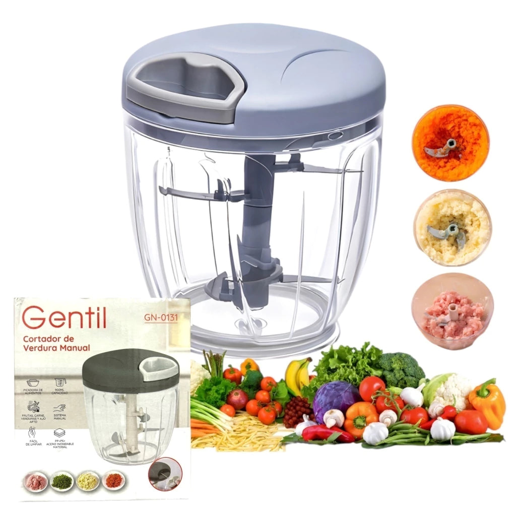 Picador Verdura Cortaverdura Cortadora Manual 6 Cuchillos GN-0131