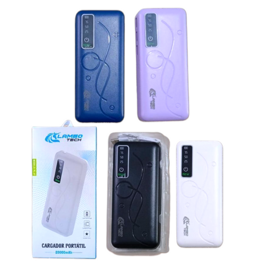 Cargador Portátil Power Bank 20000 mAh Con Linterna PL-47