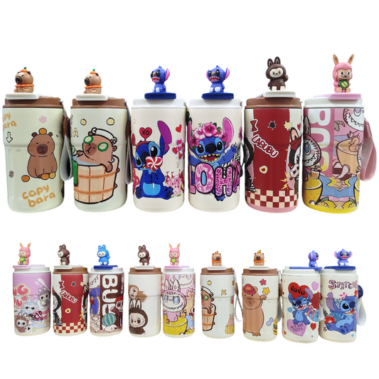 Vaso Térmico Acero Inoxidable 500ML Con Muñeco Y Tirita Diseño Infantil 550870