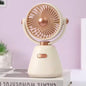 Ventilador Mini Recargable USB Color Crema Liso 8x16x7CM FY089