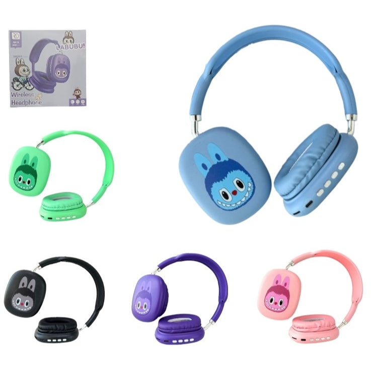 Auricular Inalámbrico Vincha Recargable USB Diseño Labubu RD-10