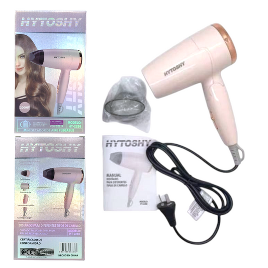 Secador De Pelo Enchufe 2000W 3 Ajustes HT-2288