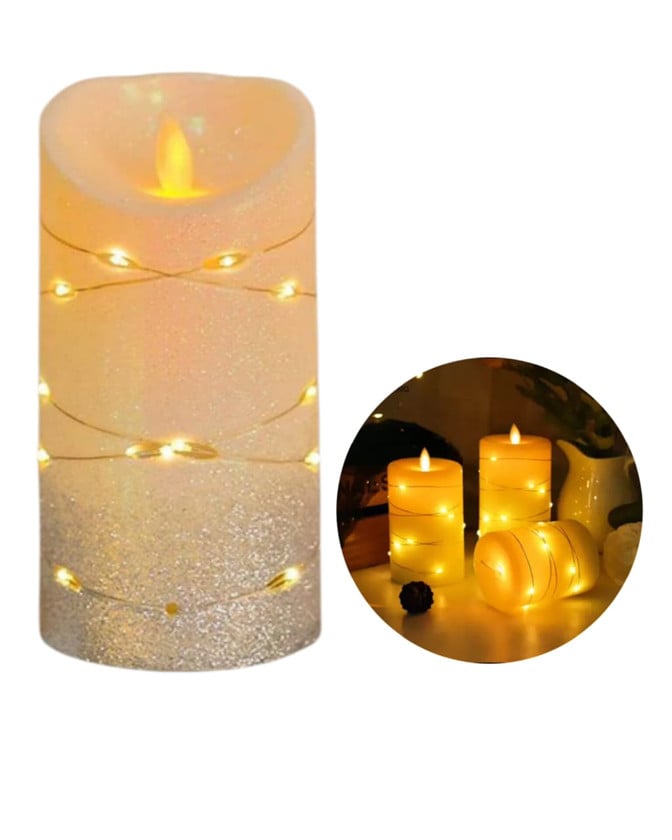 Vela Led Decorativa Efecto A Pila AA 10x7.5CM Cálida 4956144 Brillante