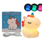 Lámpara Velador Recargable USB Táctil Led Unicornio 14x9x13CM X-573