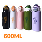 Botella Termica Acero Inoxidable 600ML Doble Pico Con Sorbete YFBW10