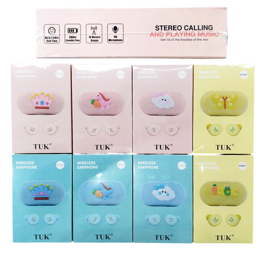 Auricular Portatil Inalambrico Bluetooth Recargable Diseño Infantil TUK 107