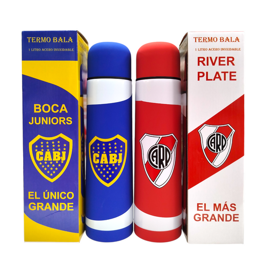 Termo Termico Acero Inoxidable 1000ML Diseño Boca/River BR-2210