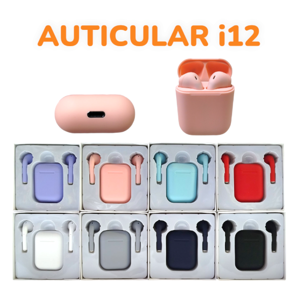 Auricular Portatil Inalambrico Bluetooth Recargable Liso I12 EX