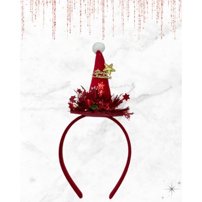 Vincha Navidad Con Gorrito Color Rojo o Verde 4955537