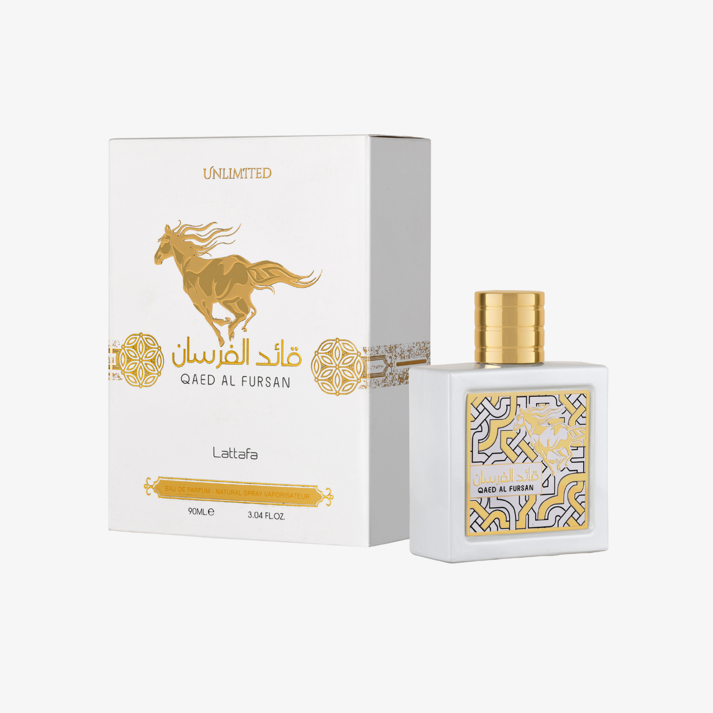 阿拉伯香水 90ML Lattafa Qaed Al Fursan 白色 9020