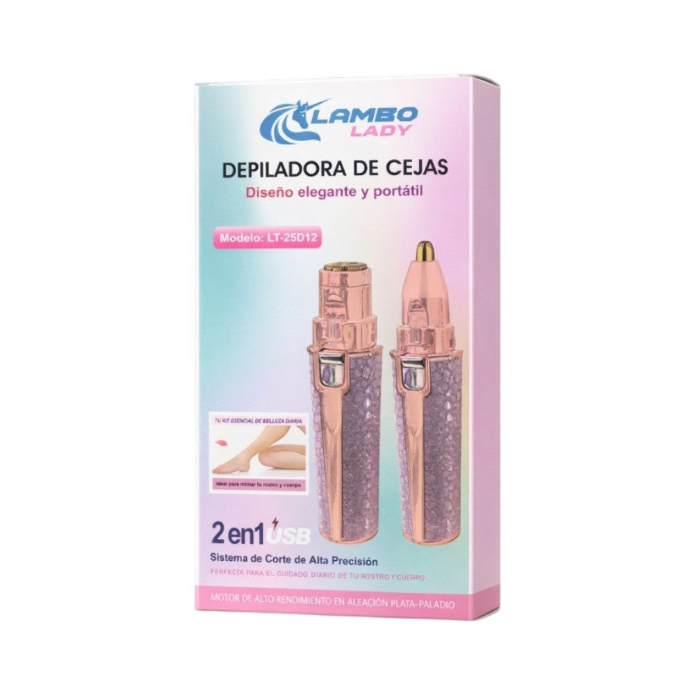 Depiladora de Cejas Lambo Lady 2 en 1 USB LT-25D12